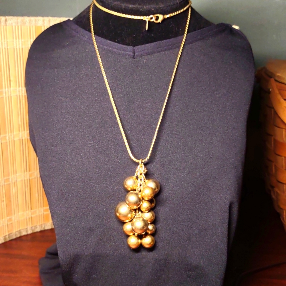 Vintage Anne Klein Golden Bubbles Necklace
